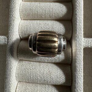 Vintage Lagos Cavier Ring--SS and Gold